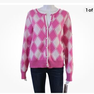 Nanette Lepore nwt size Large  Argyle Women's Sweater